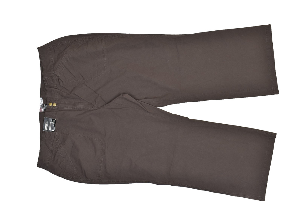 NEW Avenue Women's Bootcut Cargo Pocket Pants Brown Plus Size 24 NWT